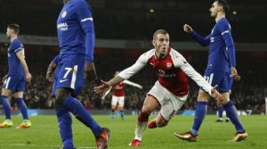 Jack Wilshere a deschis scorul în meciul Arsenal - Chelsea 2-2