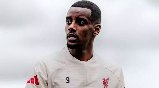 Alexander Isak, antrenament la Liverpool