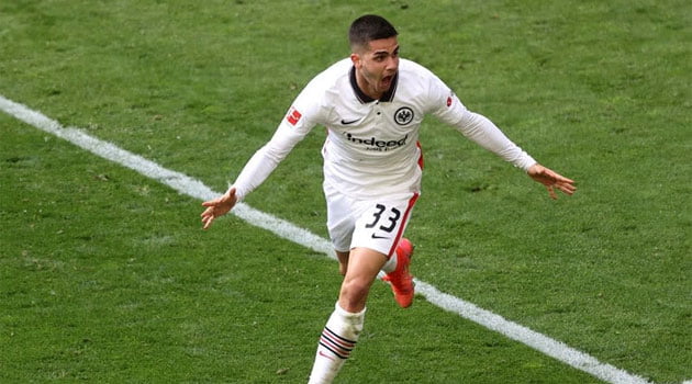 Andre Silva a marcat golul decisiv în meciul Dortmund - Eintracht 1-2