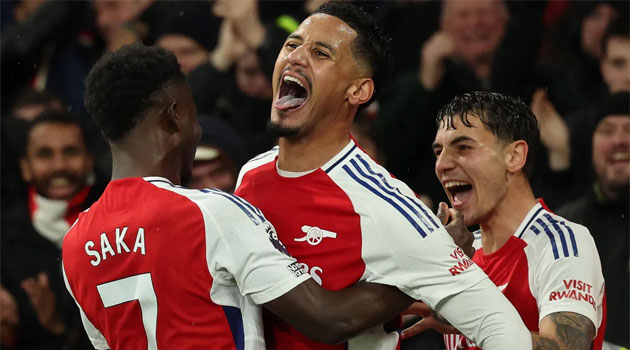 Jurriën Timber, marcator în meciul Arsenal - Manchester United 2-0