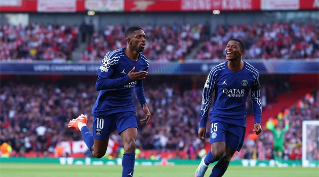 Golul lui Ousmane Dembélé a decis meciul Arsenal - PSG 0-1, manșa tur a semifinalelor Champions League 2024-25