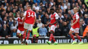 Thomas Partey a deschis scorul în meciul Arsenal - Tottenham 3-1