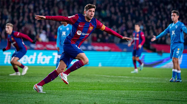 Sergi Roberto, dublă în meciul Barcelona - Almeria 3-2