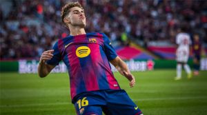 Hattrick pentru Fermin Lopez în Barcelona - Olympiacos 6-1