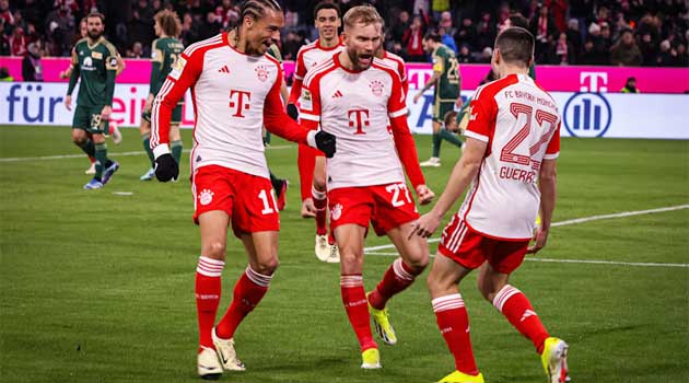 Raphael Guerreiro a marcat unicul gol al meciului Bayern Munchen - Union Berlin 1-0 (sursa foto: fcbayern.com)