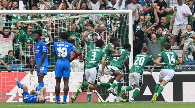 Egal dramatic scos de Werder Bremen cu Bayer Leverkusen după un gol marcat în prelungiri, scor 3-3