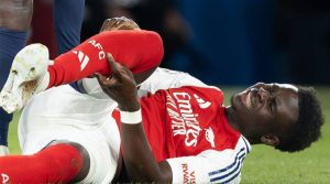 Bukayo Saka (Arsenal), accidentat într-un meci cu PSG din Liga Campionilor 2024-25