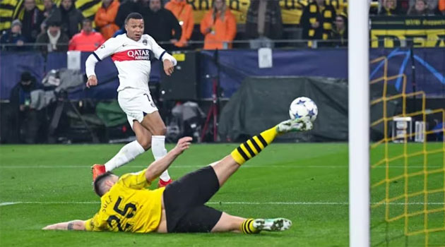 Intervenție incredibilă a lui Nickas Sule în meciul Borussia Dortmund - PSG 1-1