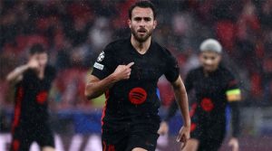 Eric García, după un gol important în meciul Benfica - Barcelona 4-5