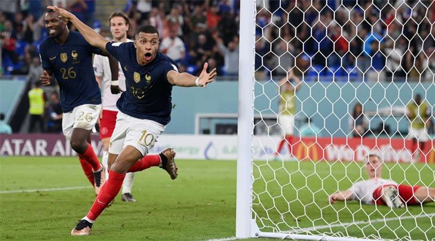 Mbappe a reușit o dublă în meciul cu Danemarca, iar Franța este prima calificată în optimile de finală ale Campionatului Mondial 2022