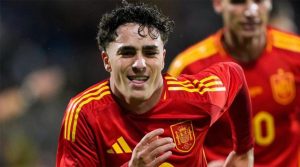 Jan Virgili, în meciul său de debut pentru Spania U21, 7-0 cu San Marino