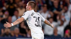 Primul gol pentru Mastantuono la Real Madrid, în 4-1 cu Levante