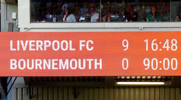 Liverpool - Bournemouth 9-0
