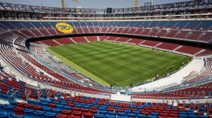 Lucrări la arena Camp Nou din Barcelona