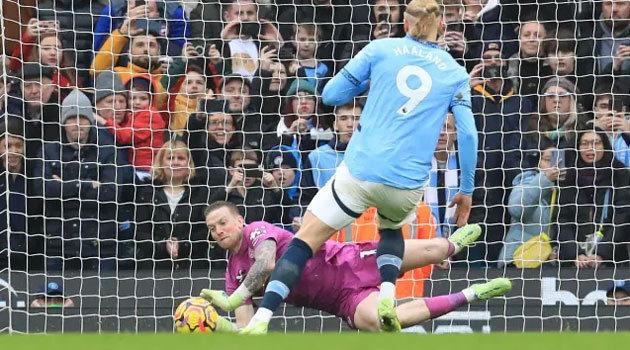 Penalty ratat de Haaland în meciul Manchester City - Everton 1-1