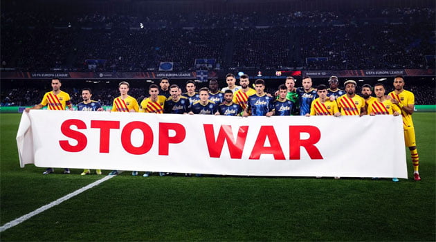 Mesaj comun al jucătorilor de la Napoli și FC Barcelona înaintea meciului direct din Europa League