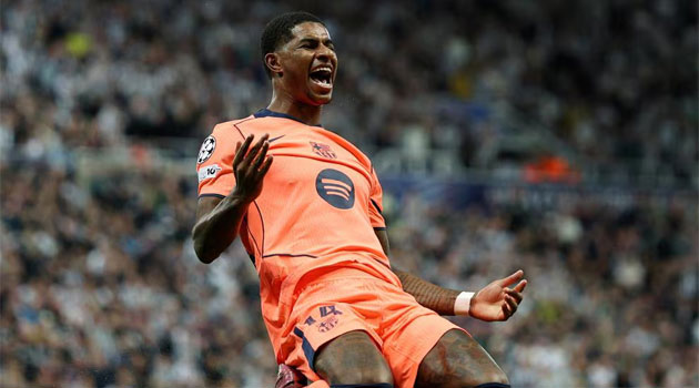 Rashford, la primele două goluri pentru Barcelona în meciul cu Newcastle din Champions League