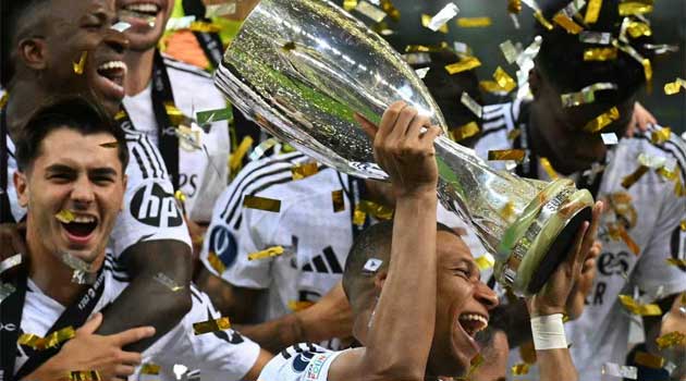 Kylian Mbappe a debutat cu gol și trofeu câștigat la Real Madrid după 2-0 cu Atalanta în Supercupa Europei