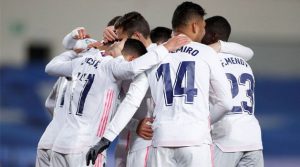 Real Madrid, în meciul cu Celta Vigo (scor 2-0, 2 ianuarie 2021)