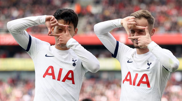 Son și Madisson, decisivi în meciul Arsenal - Tottenham 2-2