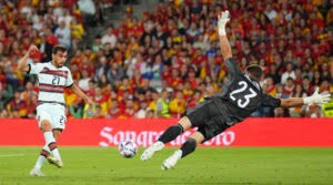 Ricardo Horta a marcat golul de 1-1 în meciul Spania - Portugalia din Liga Națiunilor