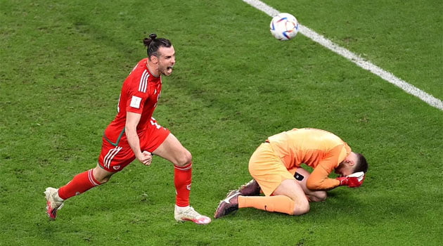 Gareth Bale l-a învins pe Matt Turner în meciul SUA - Țara Galilor 1-1 din Grupa B a Campionatului Mondial 2022