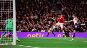 Cristiano Ronaldo, gol în meciul Tottenham - Manchester United 0-3