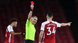 Xhaka, eliminat în meciul Arsenal - Burnley 0-1